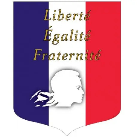 Écusson porte-drapeaux Tricolore + Liberté Égalité Fraternité Gamme éco france collectivités