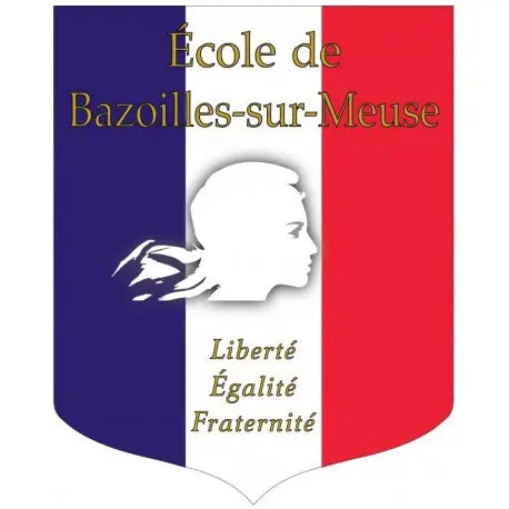 Écusson porte-drapeaux Tricolore personnalisable + Liberté Égalité Fraternité Gamme éco france collectivités