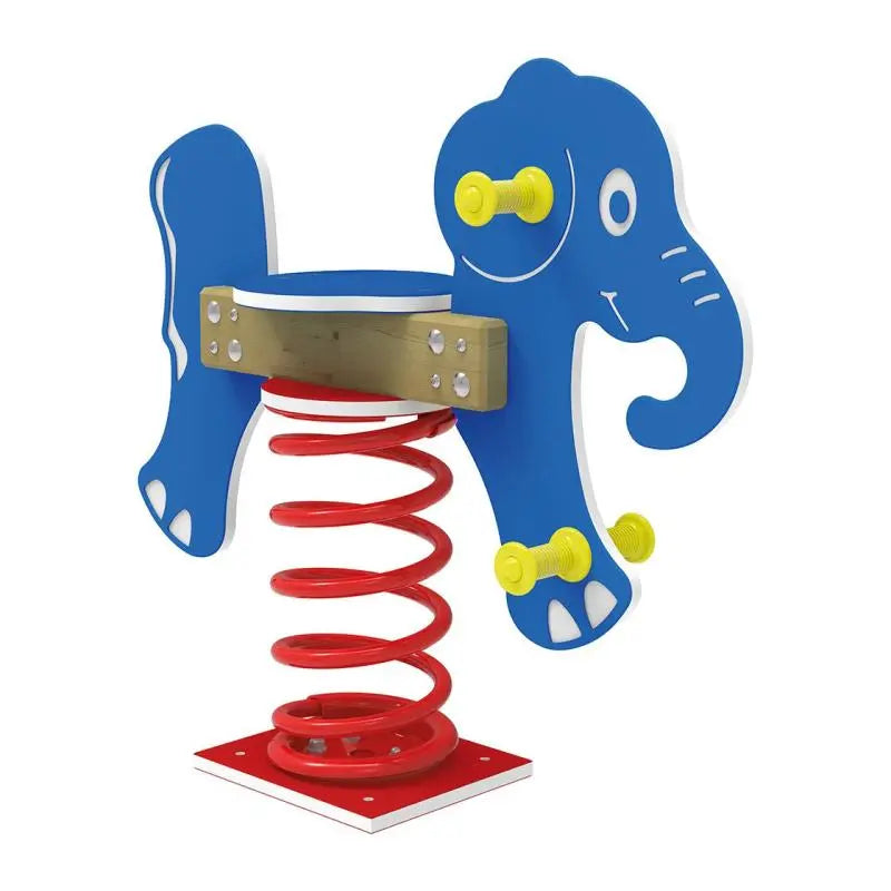 Jeu sur ressort Éléphant 1 place, 6 coloris, pour enfants de 2 à 6 ans