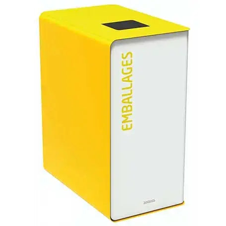 Corbeille pour tri sélectif support sac sur glissière 75L et 90L Cubatri - France Collectivités