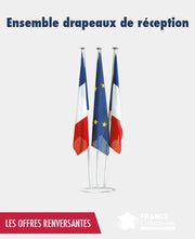 Promo ensemble drapeaux de réception france collectivités