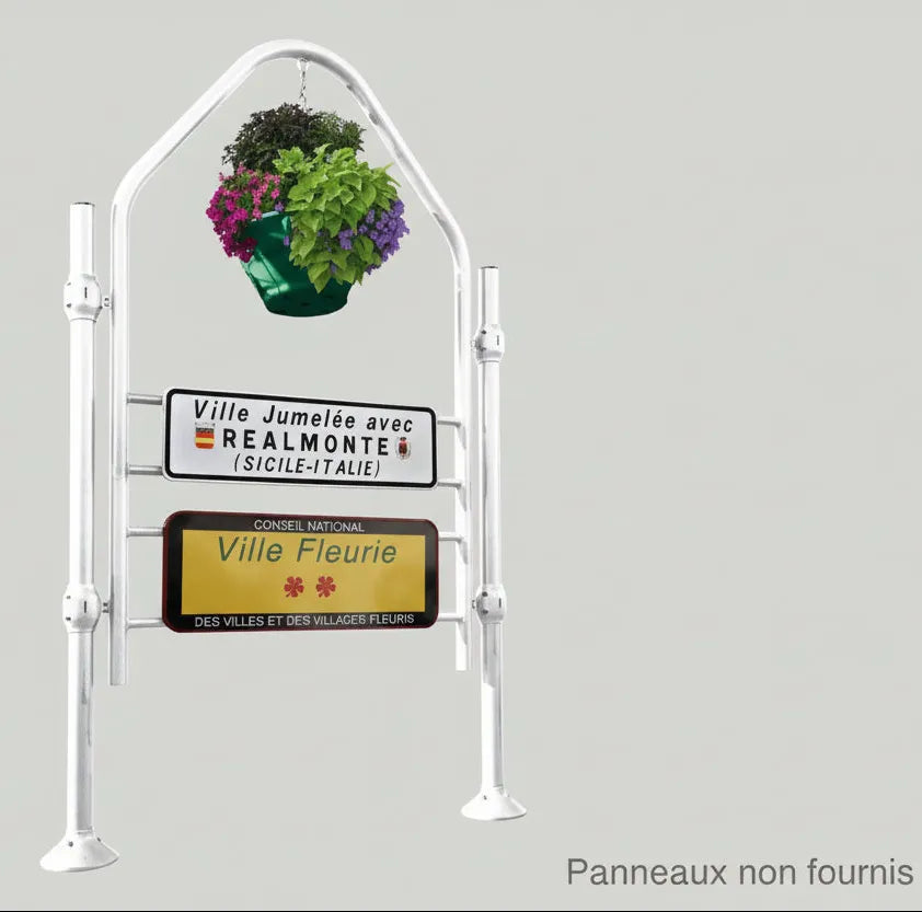 Entrée de ville Province Inox brossé france collectivités