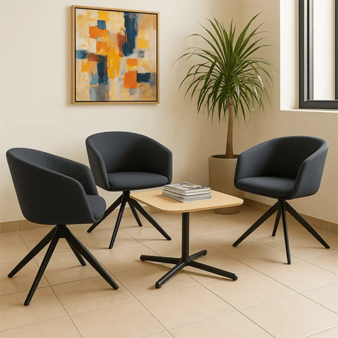 Fauteuil ARCO en tissu et pieds pyramide métal france collectivités