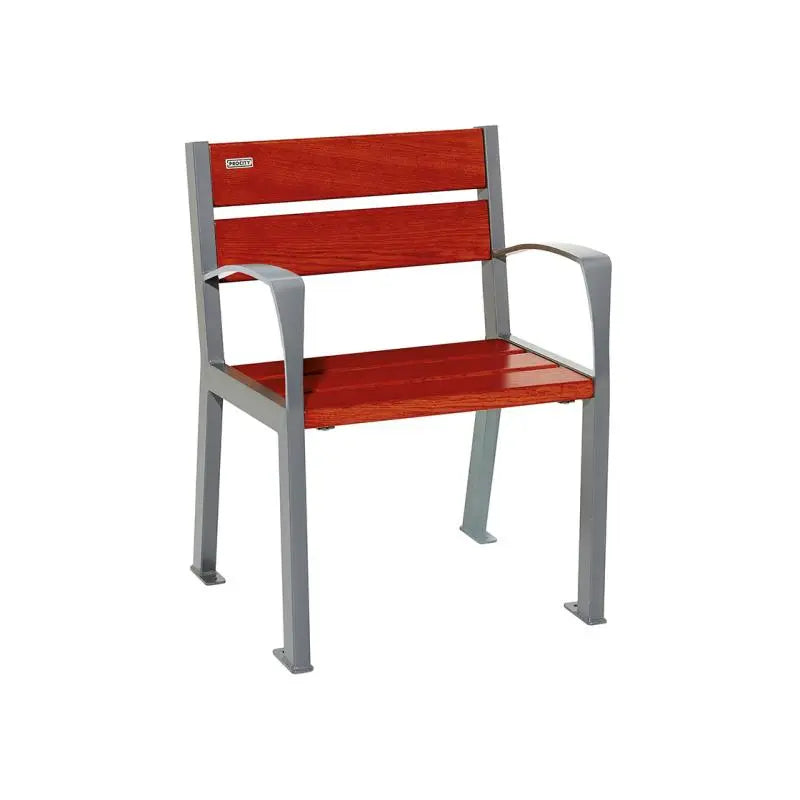 Fauteuil bois et acier Silaos