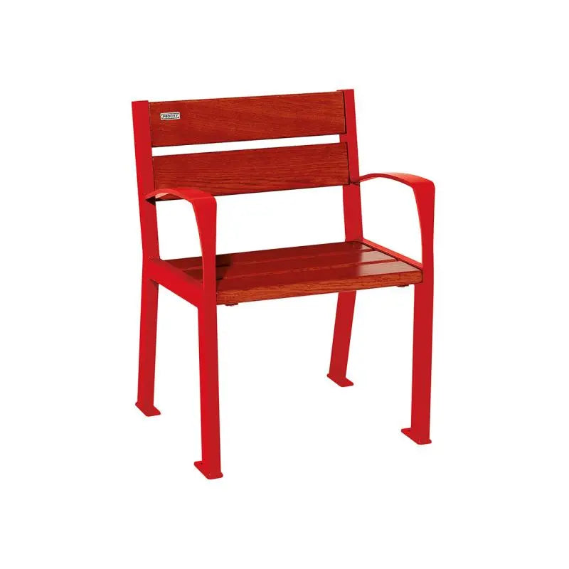 Fauteuil bois et acier Silaos