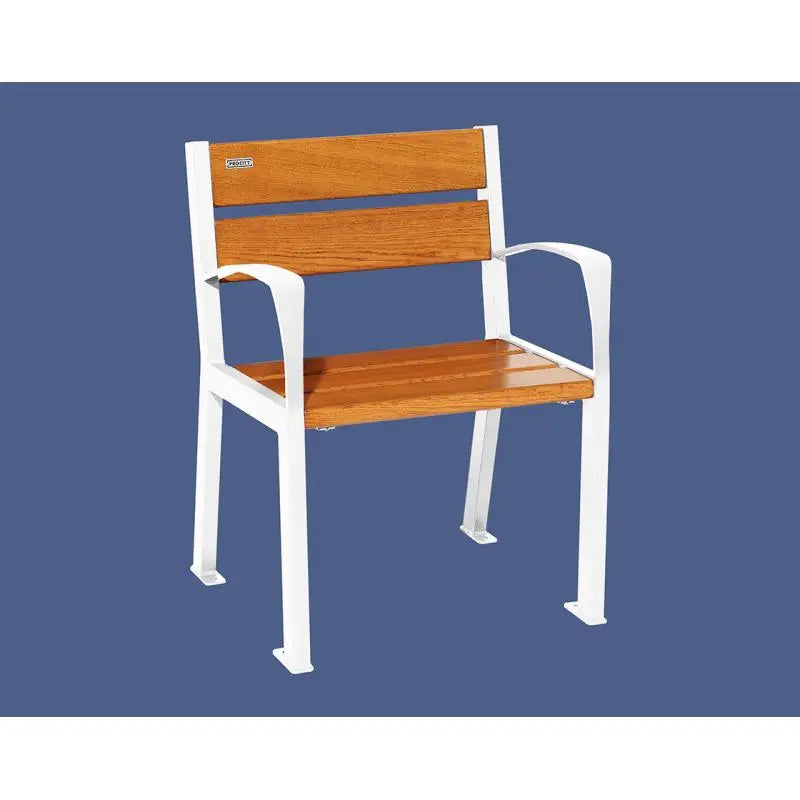 Fauteuil bois et acier Silaos