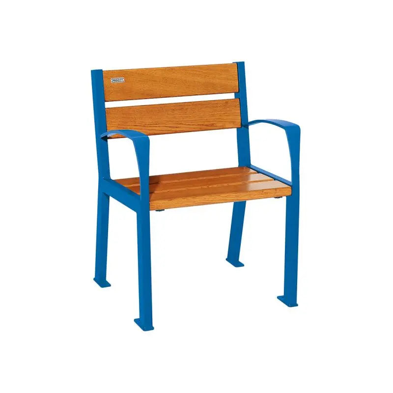 Fauteuil bois et acier Silaos