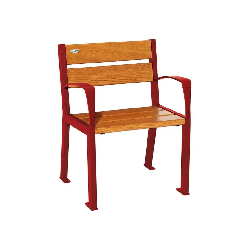 Fauteuil bois et acier Silaos