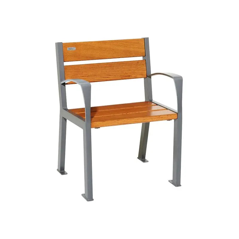 Fauteuil bois et acier Silaos