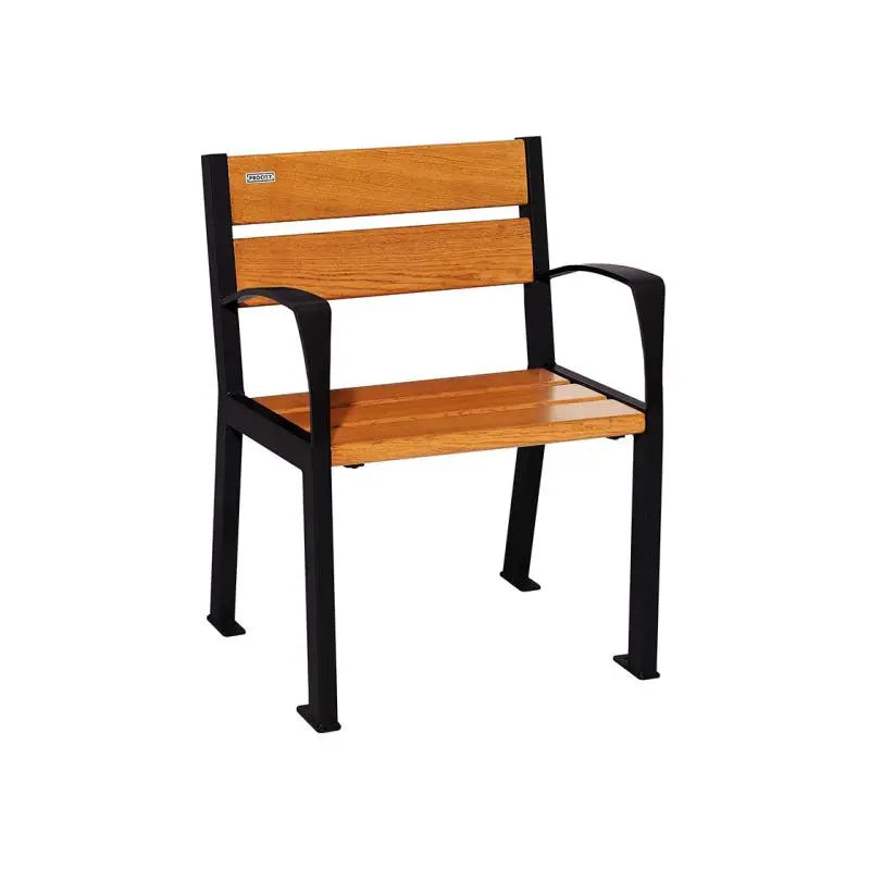 Fauteuil bois et acier Silaos