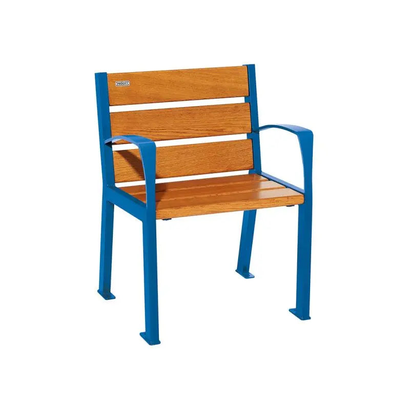 Fauteuil bois et acier Silaos
