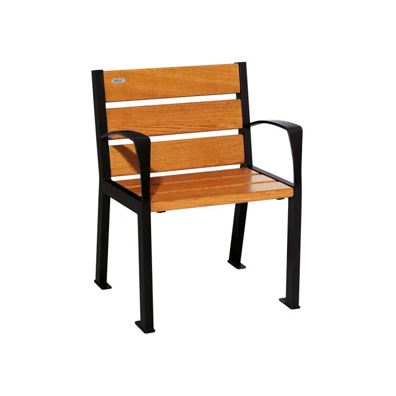 Fauteuil bois et acier Silaos