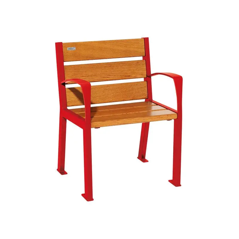 Fauteuil bois et acier Silaos
