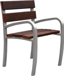 Fauteuil bois et acier Confidence