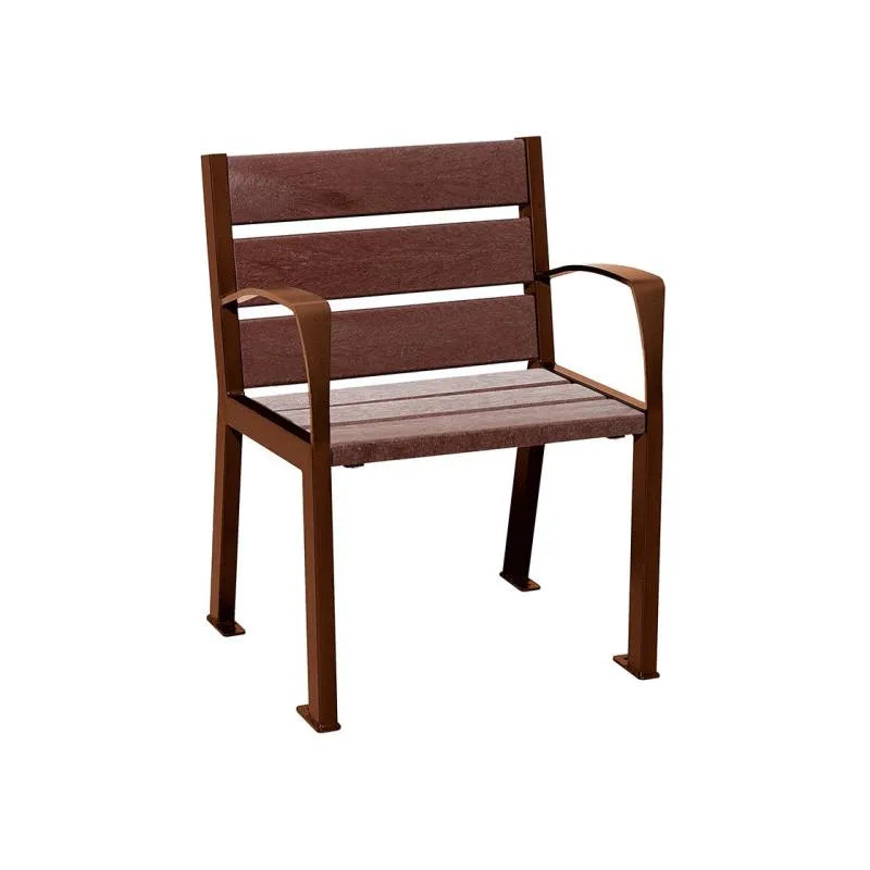 Fauteuil plastique recyclé Silaos 5 ou 6 lames