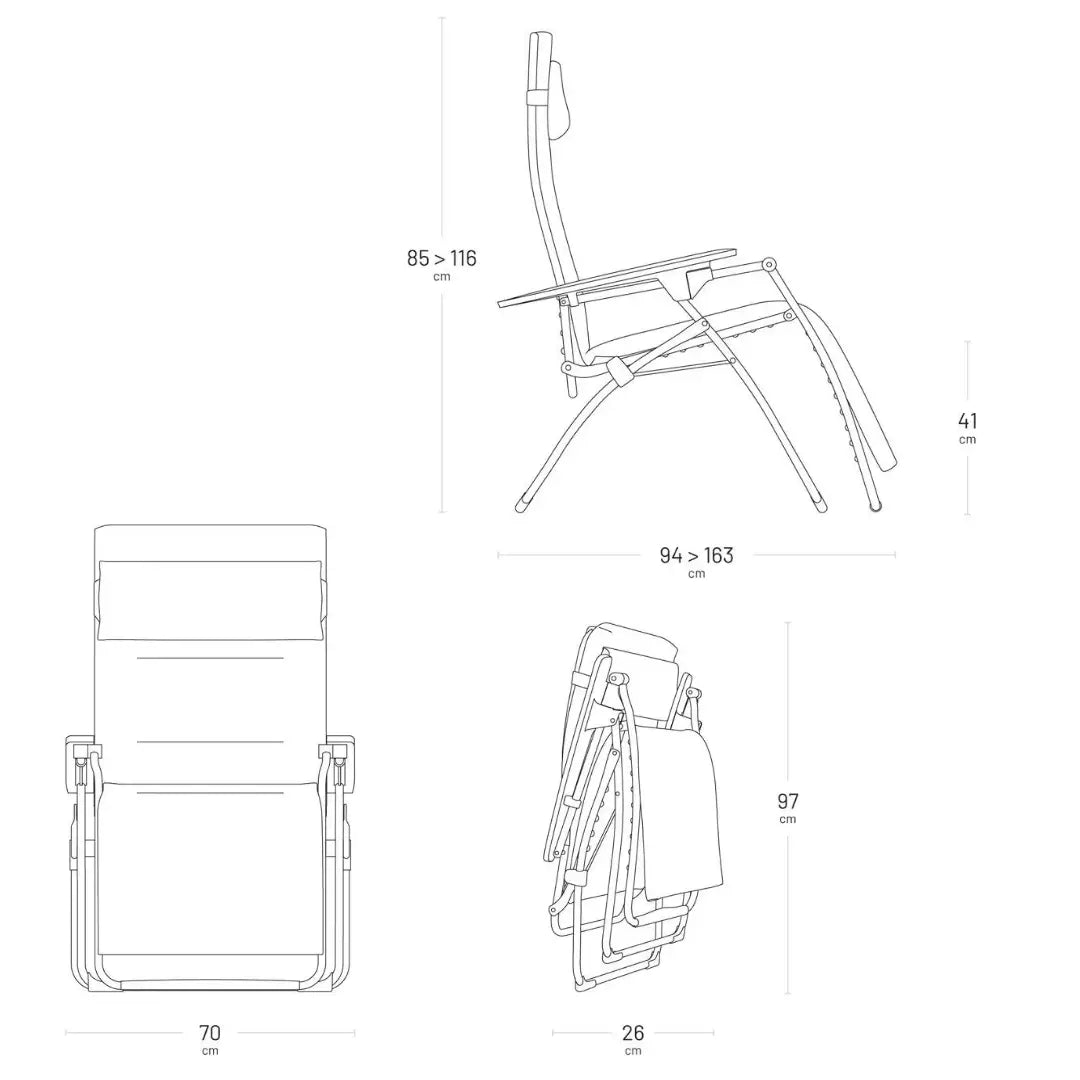 Fauteuil Relax Zéro Gravité, Cuir synthétique - Lafuma Gamme éclipse france collectivités