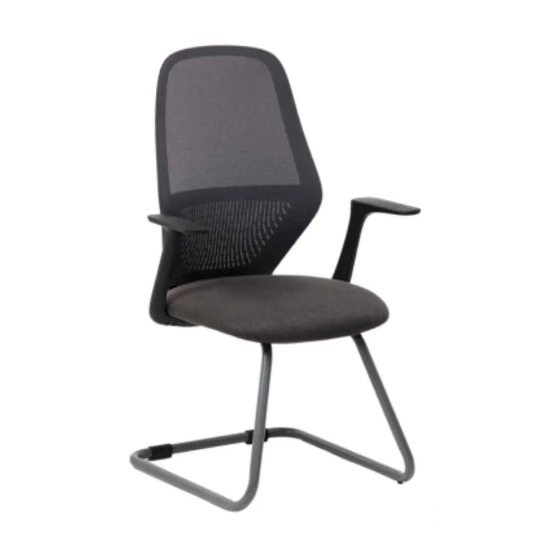 Fauteuil visiteur en maille et tissu time (lot de 2)