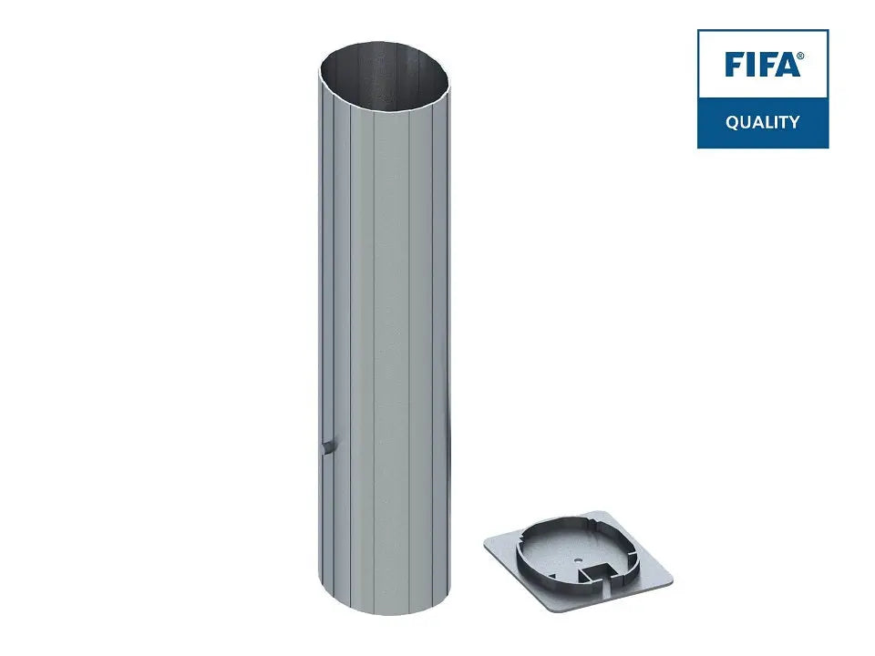 Fourreaux à sceller pour buts de foot, acier ou aluminium, Ø 80 à 120 × 100 mm