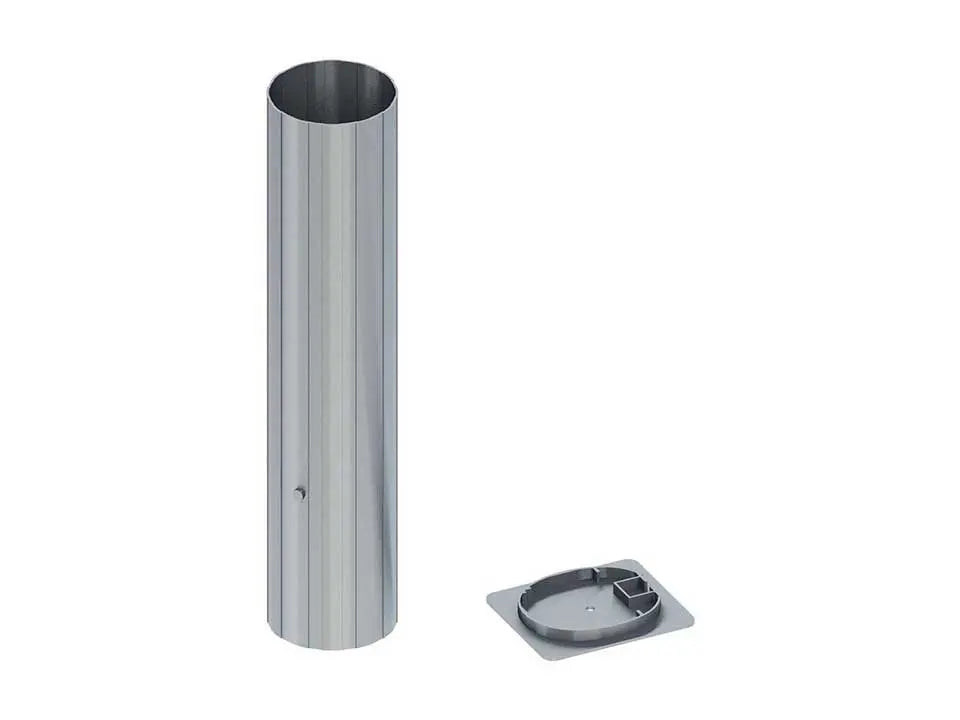 Fourreaux à sceller pour buts de foot, acier ou aluminium, Ø 80 à 120 × 100 mm