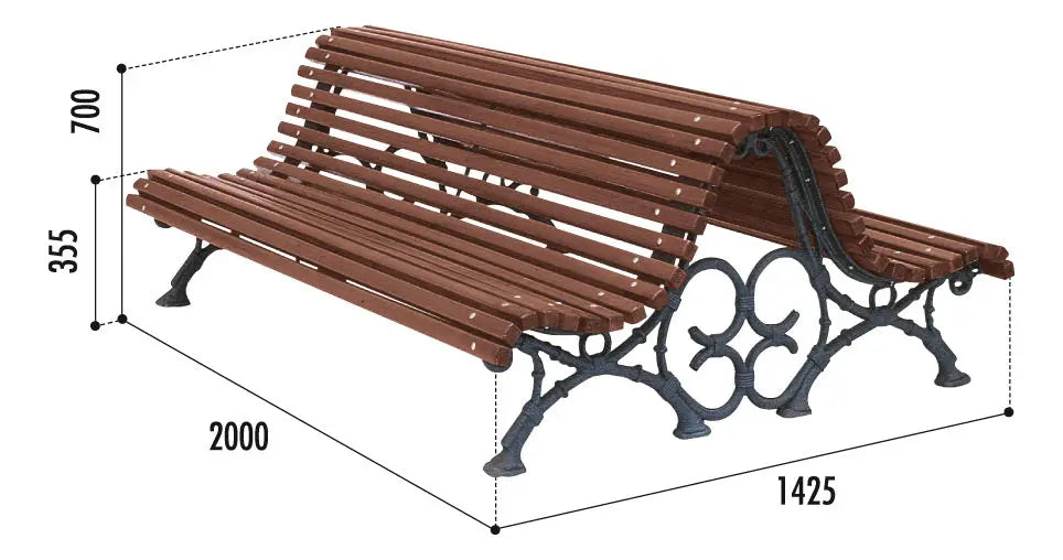 Banc Romantique double