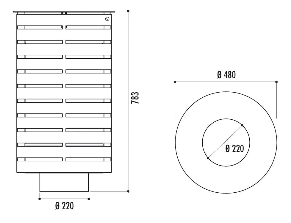 Corbeille métal Portalo