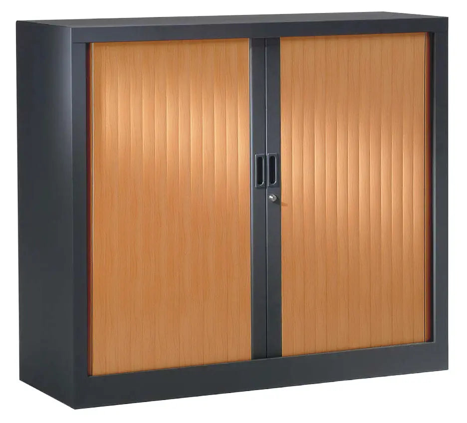 Armoire basse à rideaux bois 1.00 x 1.20 m france collectivités