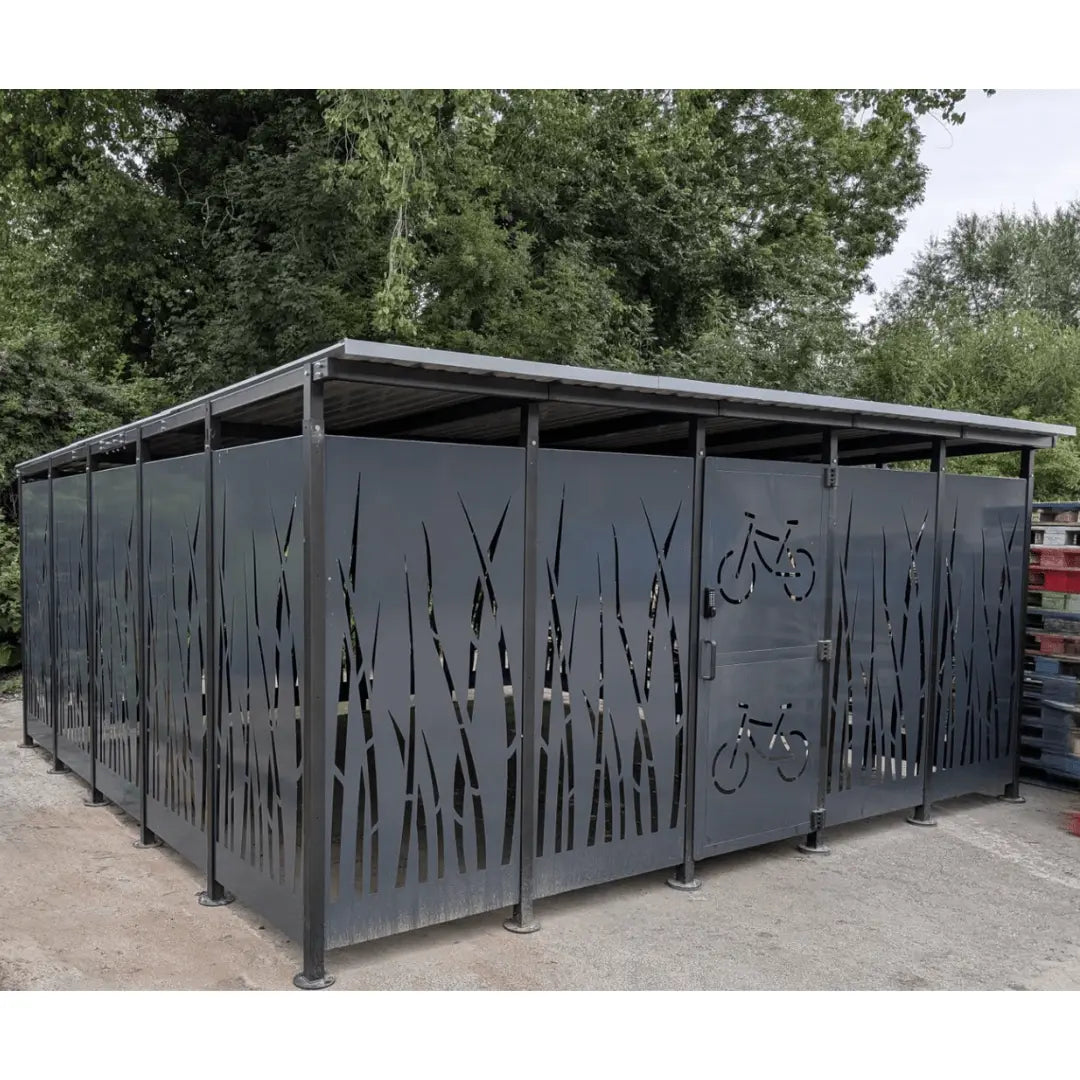 Abri vélos sécurisé 5x5m – Modèle roseau - Mottez - France Collectivités