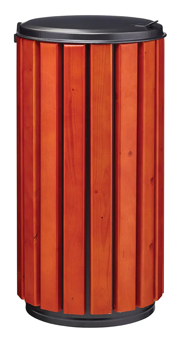 Corbeille bois zéno Protec 80 Litres à poser ou à fixer