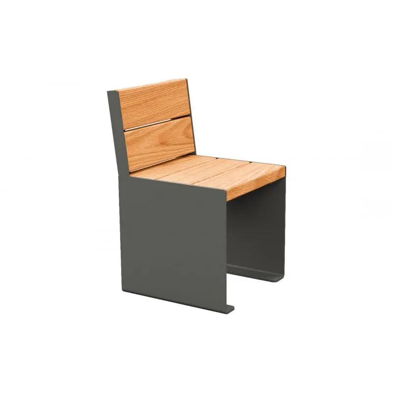 Fauteuil bois et acier KUB