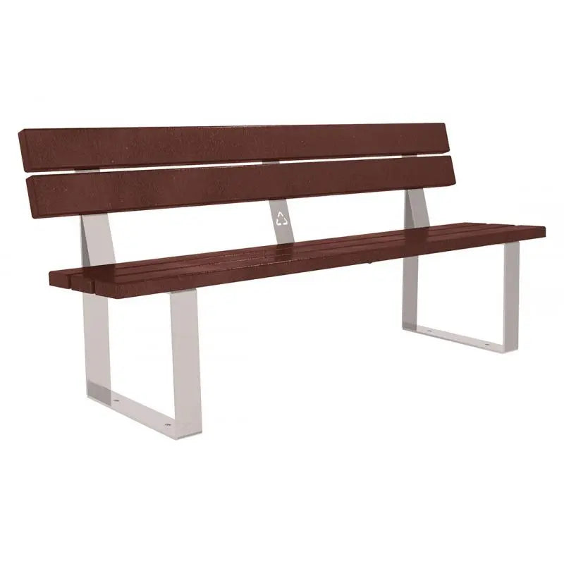 Banc plastique recyclé et acier Riga