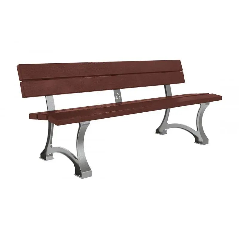 Banc plastique recyclé et acier Mora