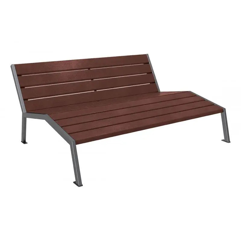 Chaise longue plastique recyclé et acier Silaos