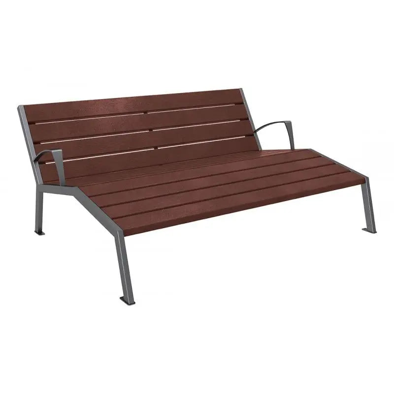 Chaise longue plastique recyclé et acier Silaos