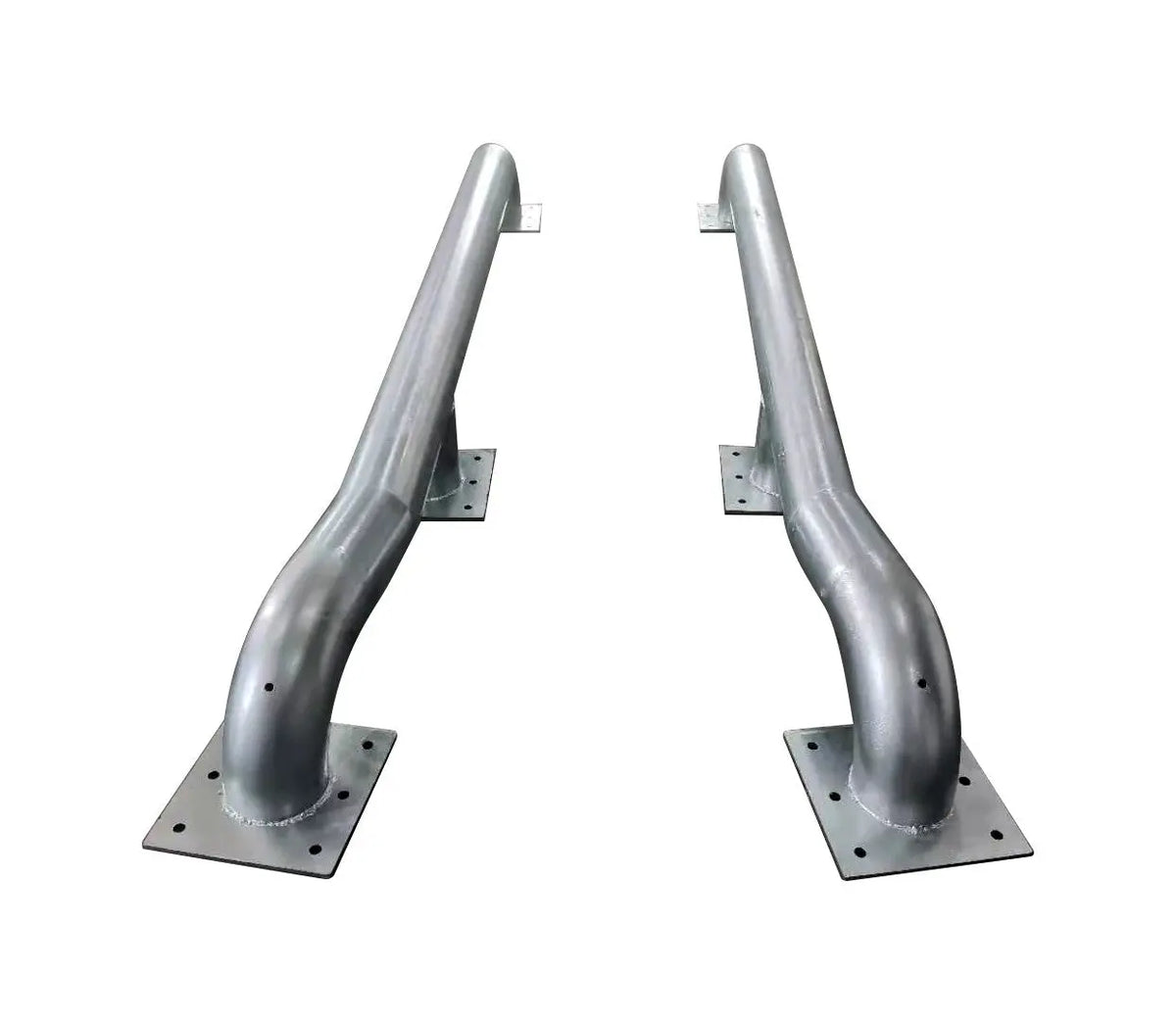 Jeu de 2 guide-roues poids lourds Viso en acier galvanisé 3 m