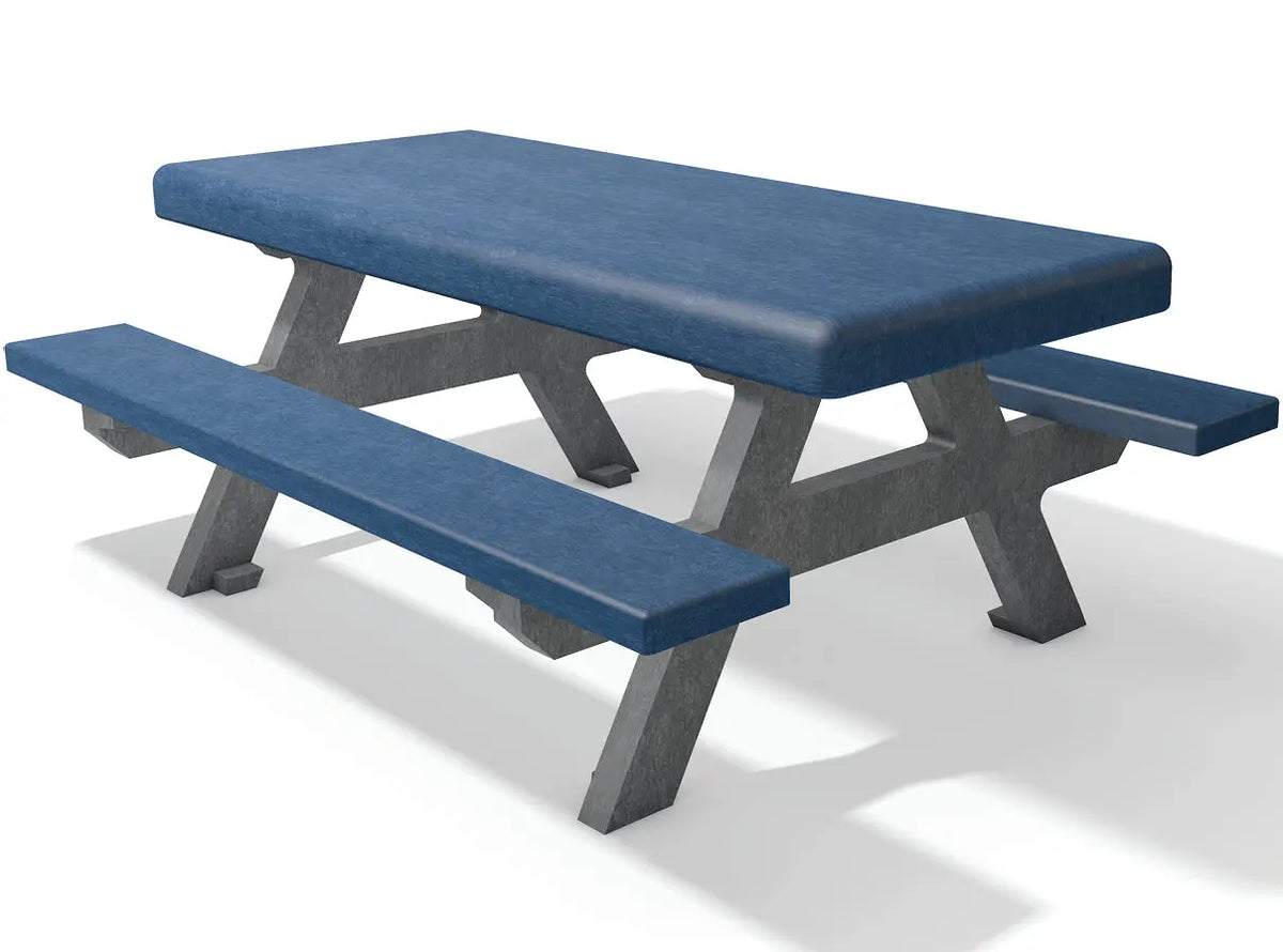 Version gris-bleu de la table de pique-nique enfant Forio – France Collectivités