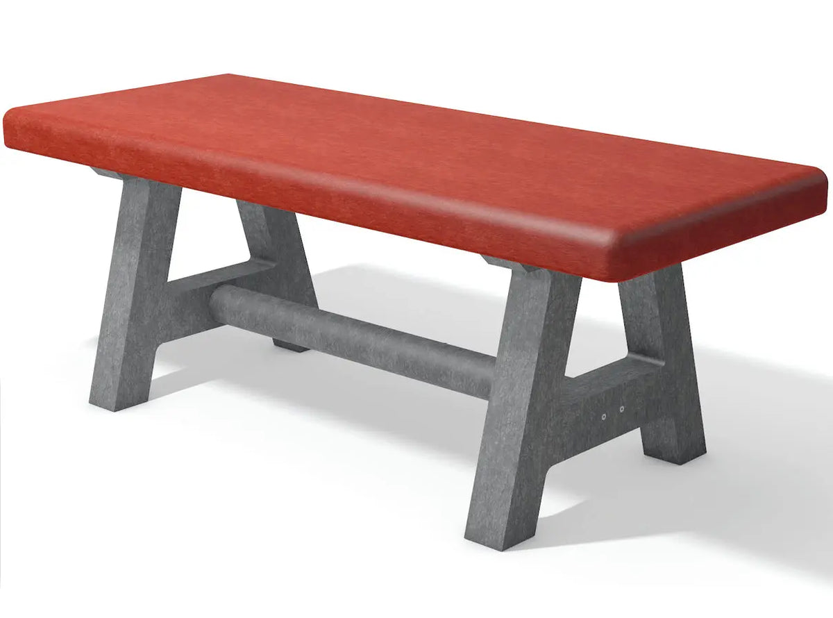 Table Canetti pour enfants coloris gris-rouge, rendu Hanit – France Collectivités