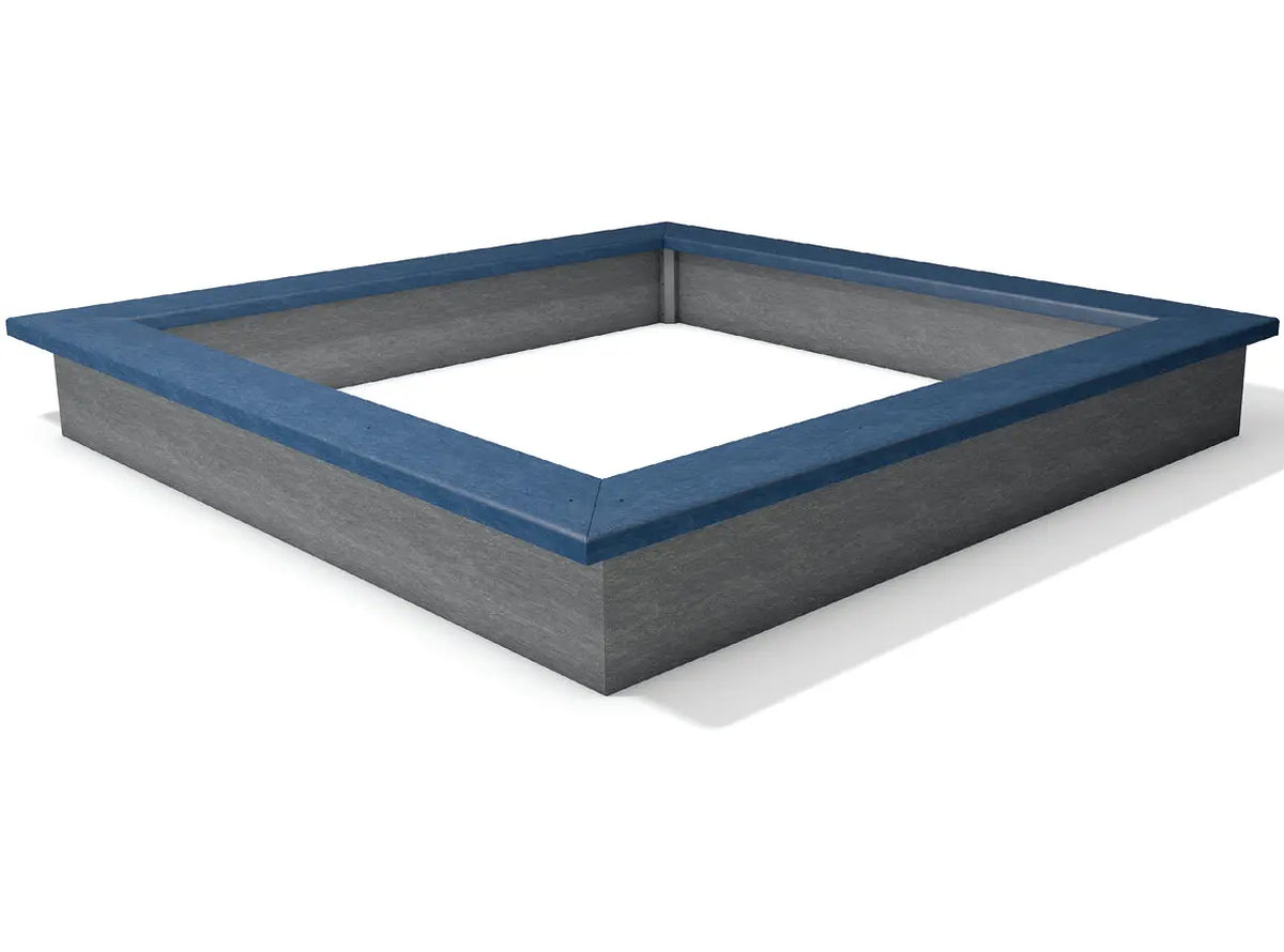 Coloris gris-bleu du bac à sable Sahara en plastique recyclé – France Collectivités