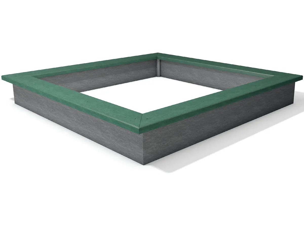 Bac à sable Sahara coloris gris-vert, vue détourée – France Collectivités