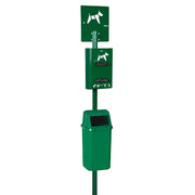 Borne hygiène canine sur poteau Hygeca + corbeille Proximi Rossignol