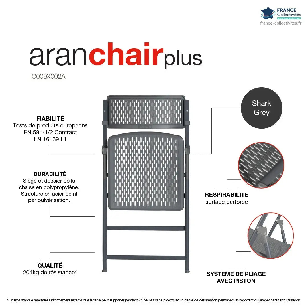 Chaise polypro pliante Aran "Classic Collection"