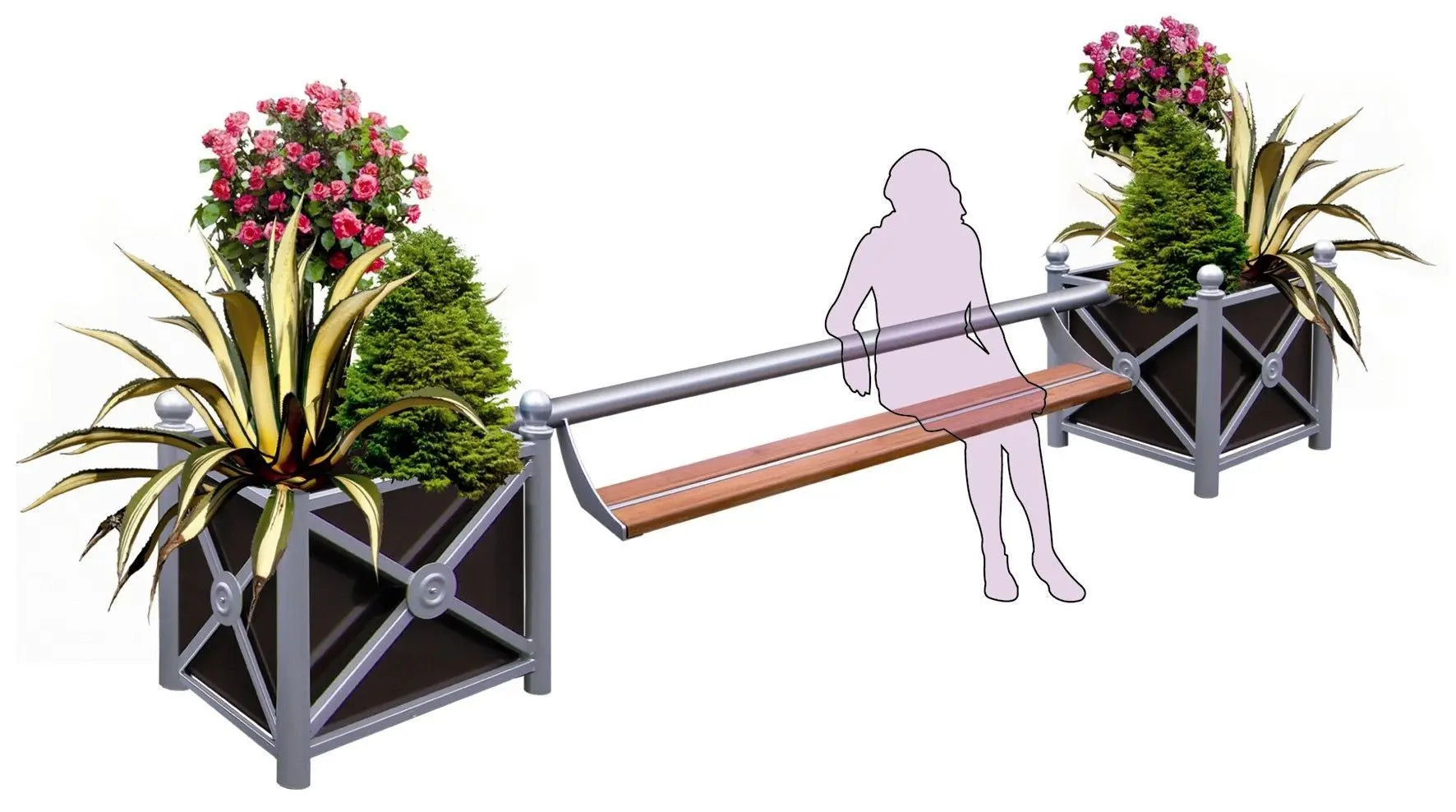 Banc bois pour jardinière Jardi-banc