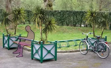 Support cycles pour jardinières Jardivélo - France Collectivités
