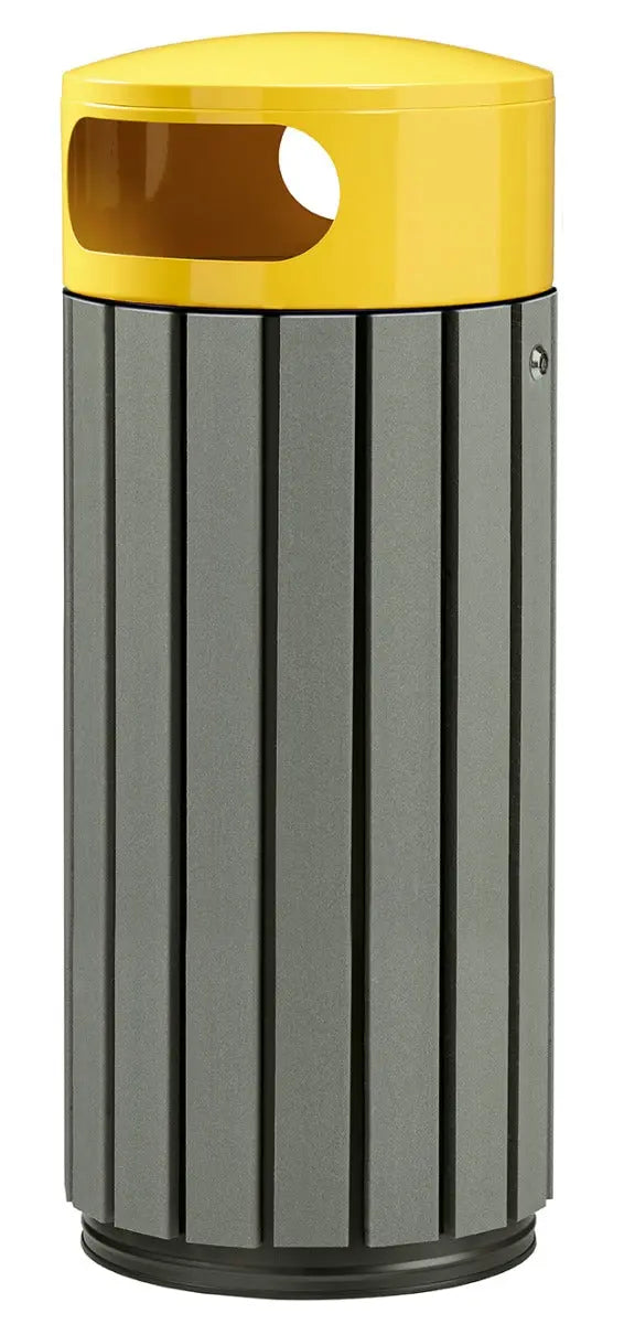 Corbeille zéno érik 60L jaune et gris
