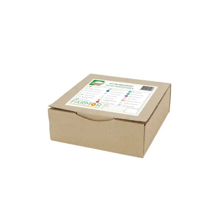 Kit de réassort Farmor Multirisques 10 à 20 personnes en carton recyclable pour armoire à pharmacie