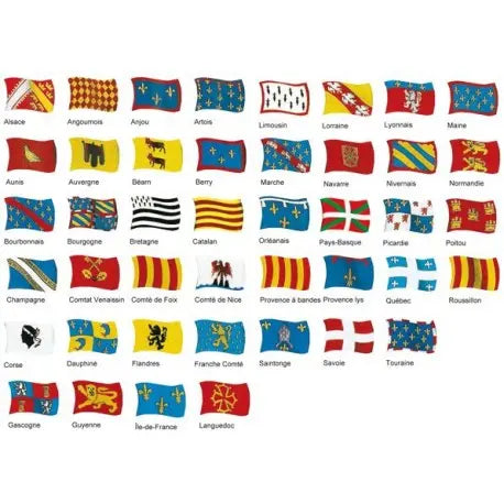 Le drapeau de province historique sur hampe france collectivités