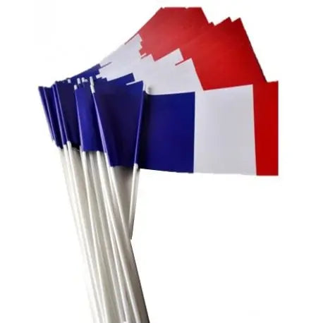 Lot de petits drapeaux français en papier à agiter france collectivités