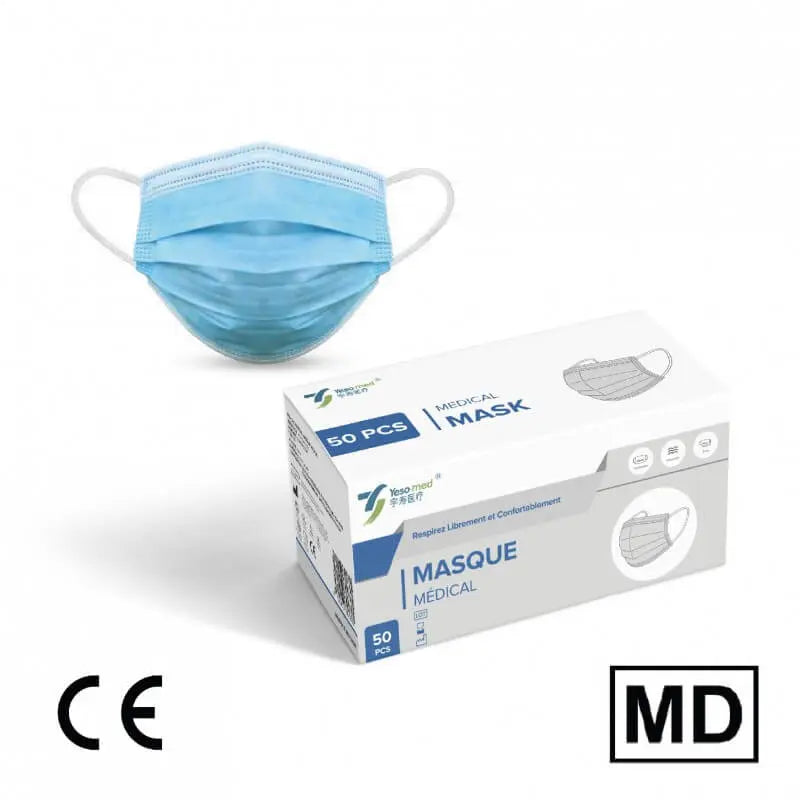 Masque chirurgical médical type 2R - EN14683:2019 france collectivités