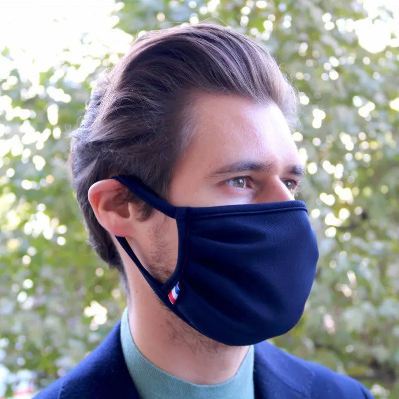 Masque UNS1 lavable 100 fois - Adulte - drapeau made in France france collectivités