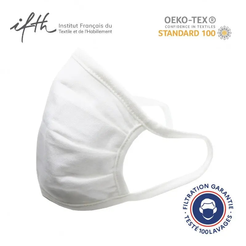 Masque tissu adulte AFNOR lavable 100 fois france collectivités