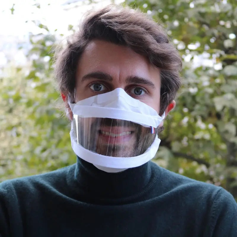 Masque transparent à fenêtre homologué UNS1 france collectivités